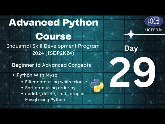 Advance Python Free Course Day 29 Video