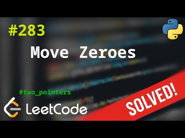 283. Move Zeroes | Решение с комментариями | LeetCode