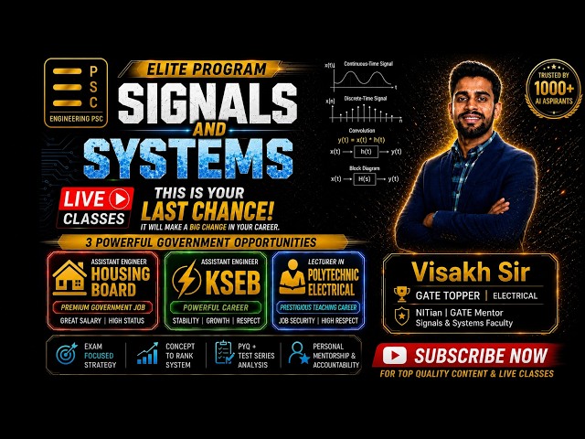 🚀 KSEB AE || AE KERALA STATE HOUSING BOARD || LECTURE IN POLYTECHNIC ⚡Signals & Systems  Lecture ! ⚡