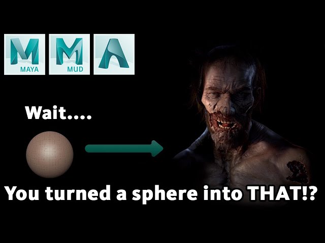 Zombie modeling time-lapse - A connected Maya, Mudbox, and Arnold workflow for character creation