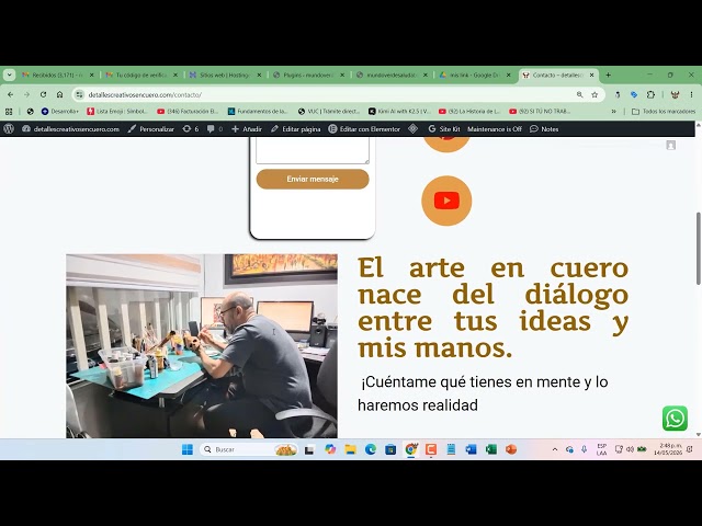 configuracion inicial de la pagina web en wordpress