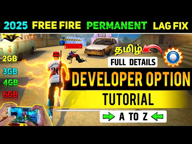 Free fire lag fix settings tamil 🔥 | No lag no ping issue 💯 ff tamil | ff developer setting | ffmax