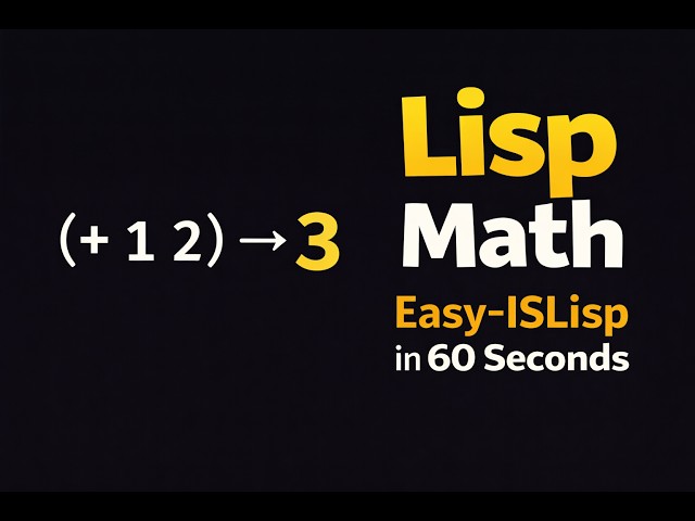 Lisp Math in 60 Seconds – Simple Calculations in Easy-ISLisp