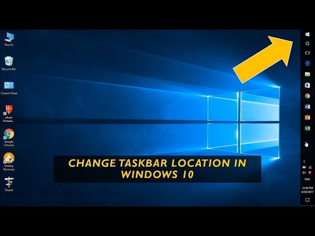 Windows 10 - Taskbar location changing