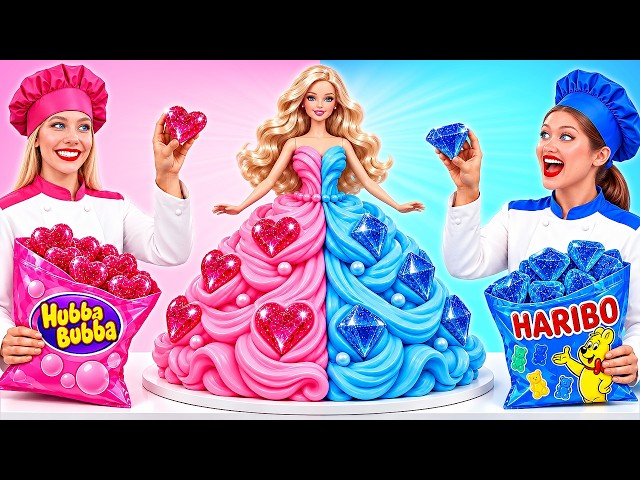 Rosa VS Azul Desafío de Decoración de Pasteles | Impresionantes Trucos de Cocina Multi DO Challenge