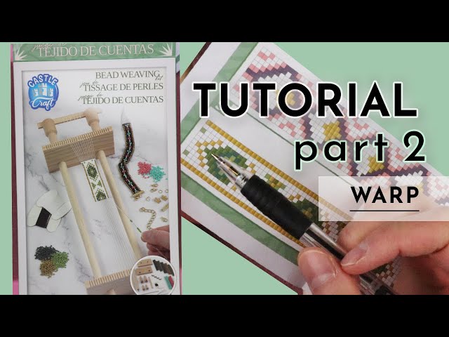 Pt. 2 Dollarama Bead Loom Bracelet Tutorial Castle Craft Bead Weaving Kit Warp the Loom Add Thread