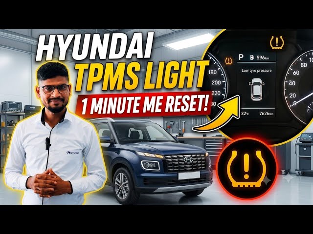 Tire Pressure Light Programming & Reset | Hyundai TPSM light Solution Step-by-Step Hindi