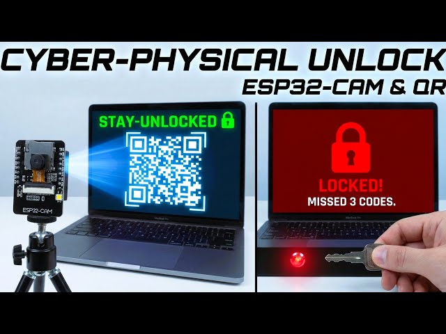 Cyber-Physical Locking System Using ESP32-CAM | QR Cryptography Based | Project Idea #cybersecurity