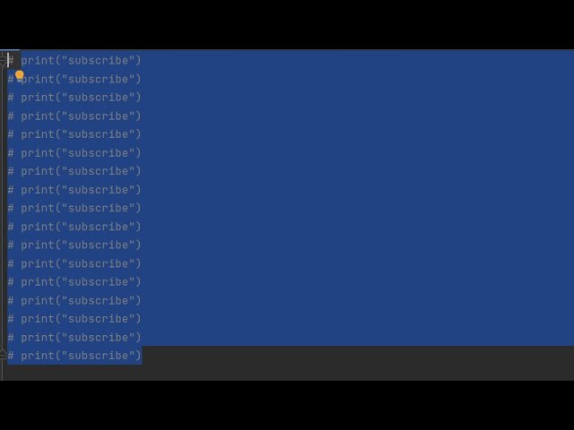 How to comment out a block of code fast
