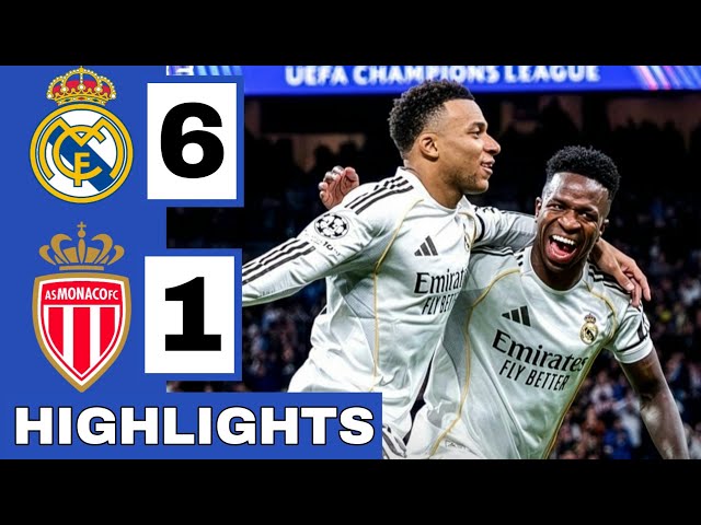 ⚪️Real Madrid vs Monaco (6-1) Extended HIGHLIGHTS | UEFA Champions League
