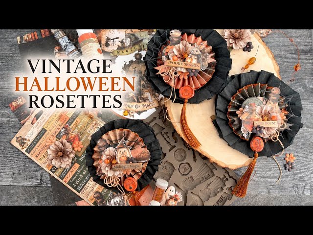 DIY Vintage Halloween Rosettes Tutorial + 5 Tips for Creating More Dimension with Paper Crafts