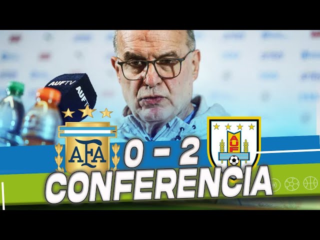 CONFERENCIA Marcelo Bielsa ARGENTINA 0 URUGUAY 2