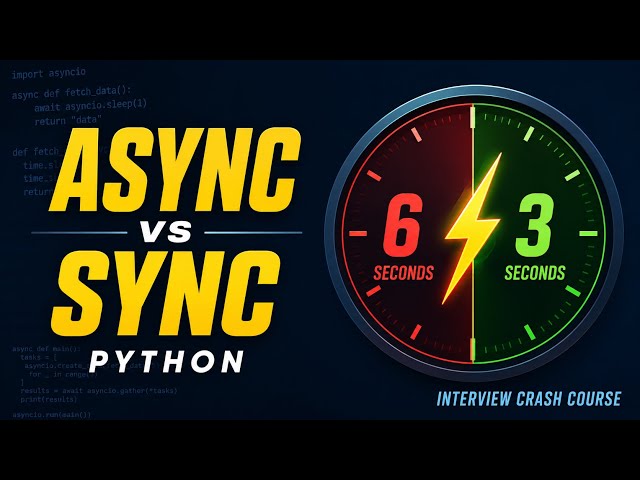 Async vs Sync in Python: Crash Course Before My Interview | Live Prep