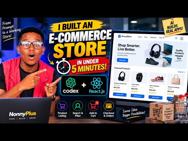 I Built an E Commerce Store in Under 5 Minutes with React js + Codex