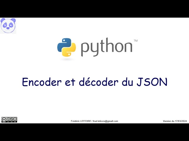 Encoder et décoder du JSON avec Python