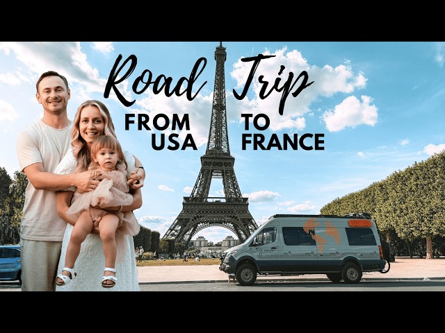 Traveling around the world with a child in a van. France.