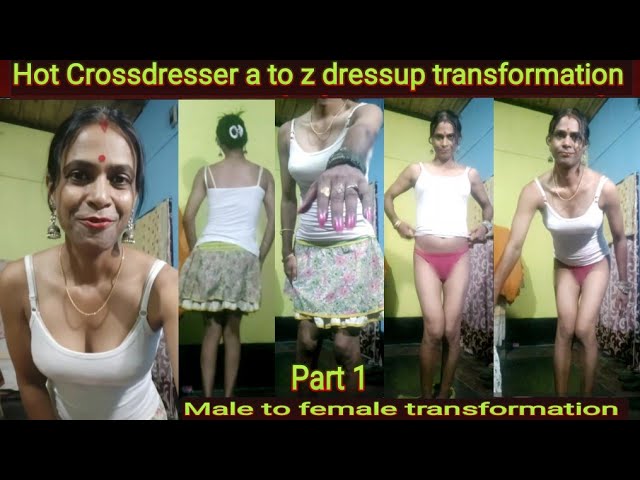 Crossdresser hot dress living as a woman male to female boy to girl dressup makeup transformation cd