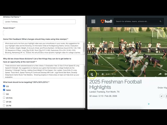 Football Scholarship Recruiting Evaluation: What Coaches Notice in 60 Seconds