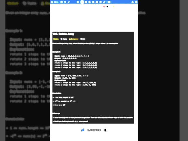 Rotate Array in O(1) Space 🔄 LeetCode 189 Trick #Shorts #dsa #java #leetcode #python