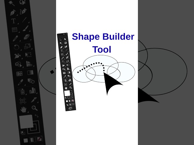 Shape Builder tool - Adobe illustrator for beginners #graphicdesigntools #tutorial