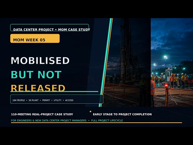 Data Center Project MOM Week 05A | Mobilisation, Utilities & Piling Release