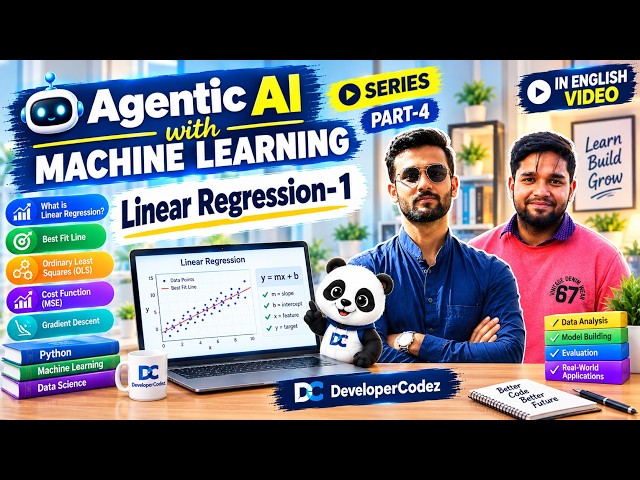 Linear Regression -1 in Machine Learning | Part-4 | Agentic AI with Machine Learning in English