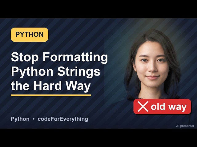 Stop Formatting Python Strings the Hard Way 🤯