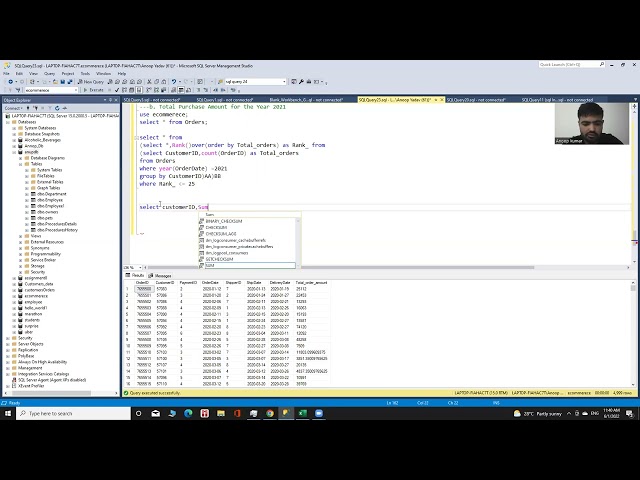 SQL Query, Find some top customers of a company.