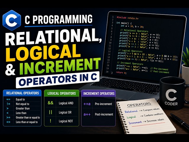 Relational, Logical & Increment Operators in C