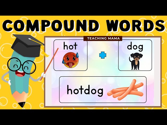 COMPOUND WORDS | VOCABULARY WORDS FOR KIDS | LEARNING VIDEO | TEACHING MAMA