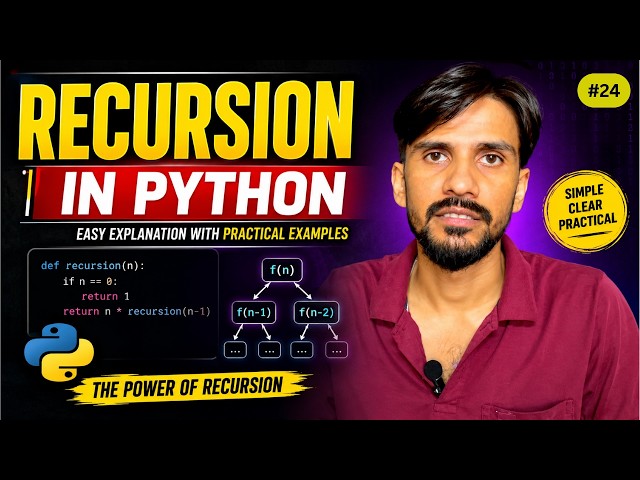 Recursion in Python Explained 🔥 | Complete Tutorial with Practical Examples