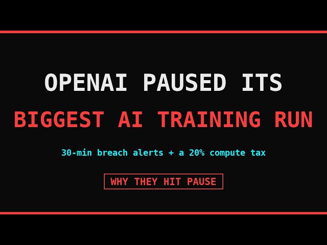 OpenAI Paused Its Biggest AI Training Run (Here's Why)