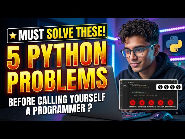 5 Python Problems Every Beginner MUST Solve (Before Calling Yourself a Programmer)