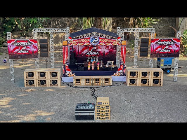 Miniature Stage Sound Check Celebrating Indonesian Independence Day