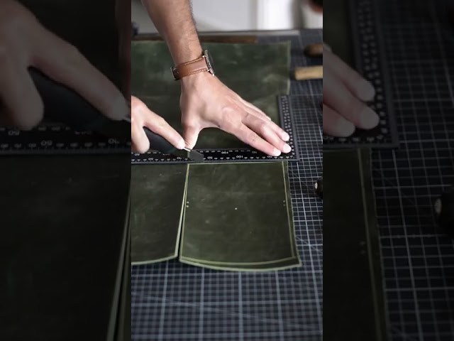 How to make a minimalist notebook cover? #asmr #handmade #leathercraft #shorts