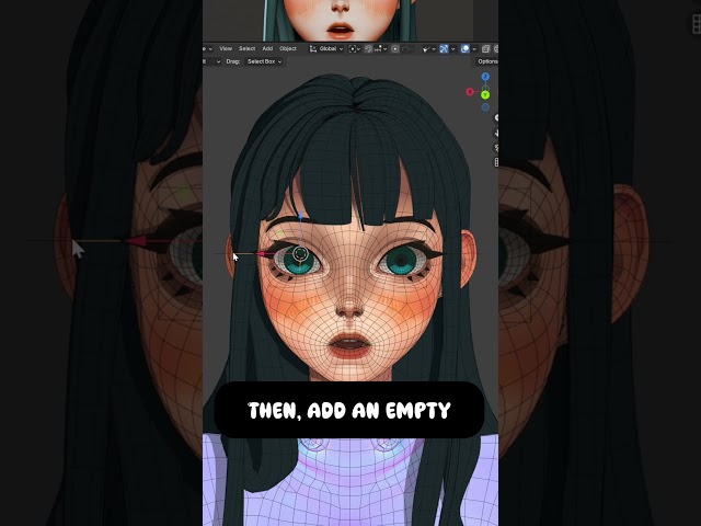 Eye tracking the easiest way [BLENDER BEGINNER TUTORIAL] #blender3d #blender #3dart