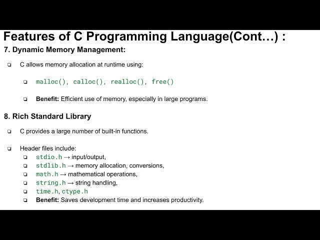 1 Basics of C programming