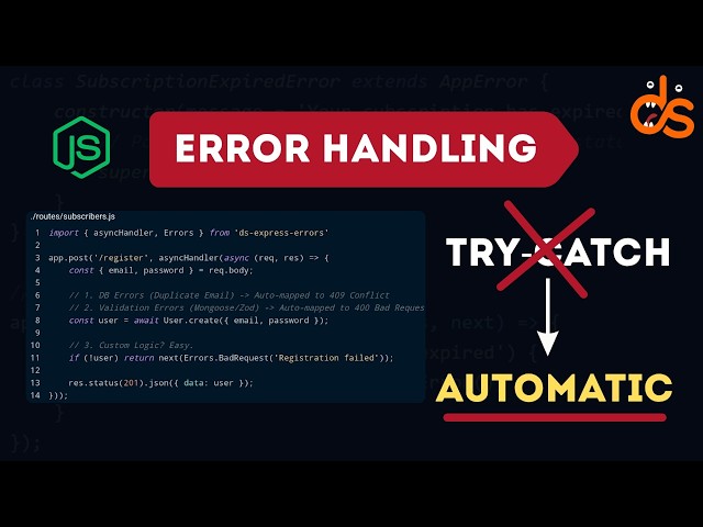 The Better Way to Handle Errors in Express.js | ds-express-errors Walkthrough