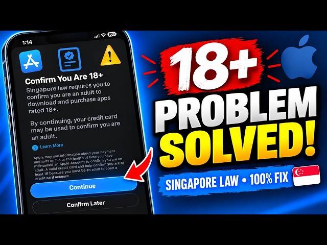 Singapore Law Requires You to Confirm You Are an Adult 100% Fixed | Confirm You Are 18+ Solved iOS