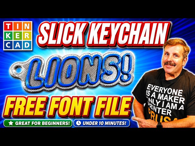 Tinkercad Keychain Wizardry: Free Font & Slick Skills! 💯🔥