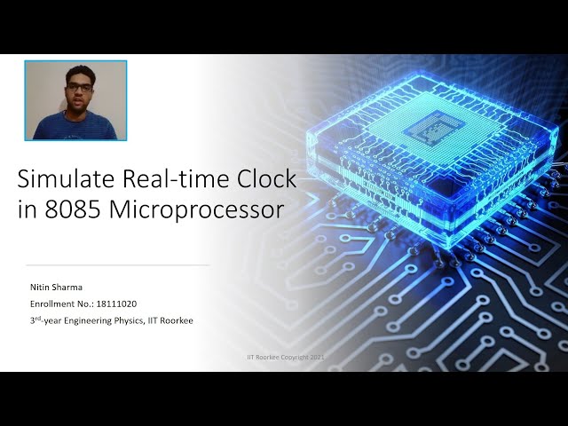 Simulate real time clock in 8085 microprocessor