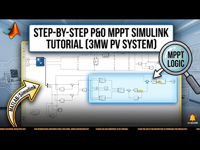 How to Implement P&O MPPT Algorithm in MATLAB Simulink | Step-by-Step Tutorial (3MW Solar PV System)