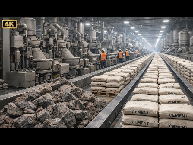 How Cement Is Made | Inside a Mega Cement Factory (Full Manufacturing Process)