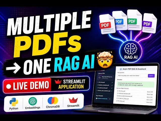 Build a Multi-PDF RAG AI Assistant 🤯 | ChromaDB + Embeddings + Streamlit | GenAI Project