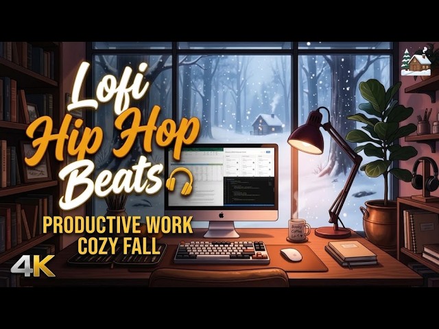 Cozy Fall Winter Lofi Hip Hop Beats 🍂❄️ Productive Work Desk Music to Focus, Study & Chill