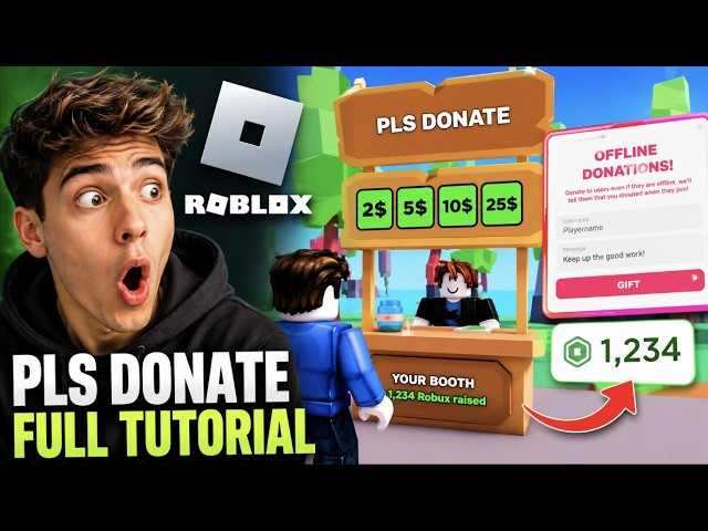 PLS DONATE Roblox Full Tutorial: How To Get Free Robux Fast! (2026)