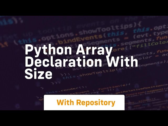 python array declaration with size
