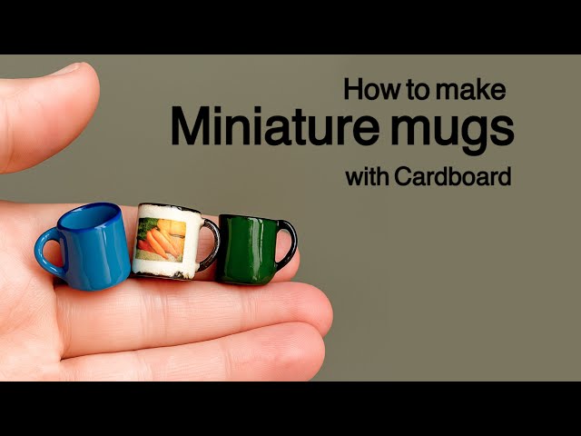 How I Turned Cardboard Into a Cute Mini Ceramic Mug ☕✨