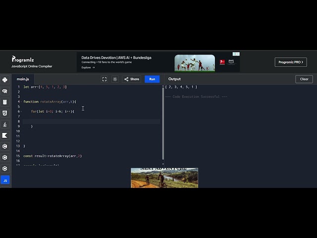 🚀 Rotate an Array in JavaScript | Easy Interview Question | Using pop() & unshift() program 7