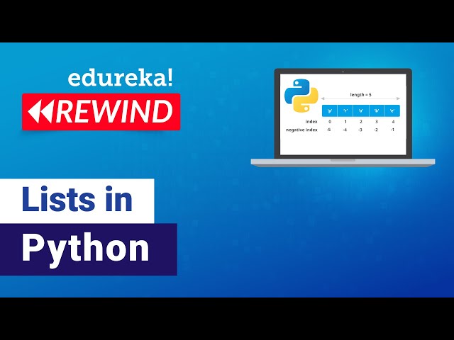 Python Lists Tutorial | Lists in Python | Python Programming | Edureka | Python Rewind - 1